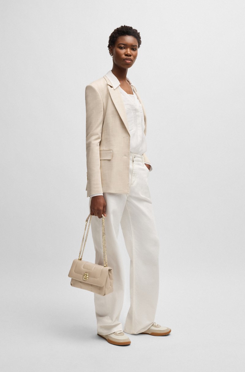 Hugo Boss Bolso bandolera guateado con monograma Double B metálico Solo queda un día