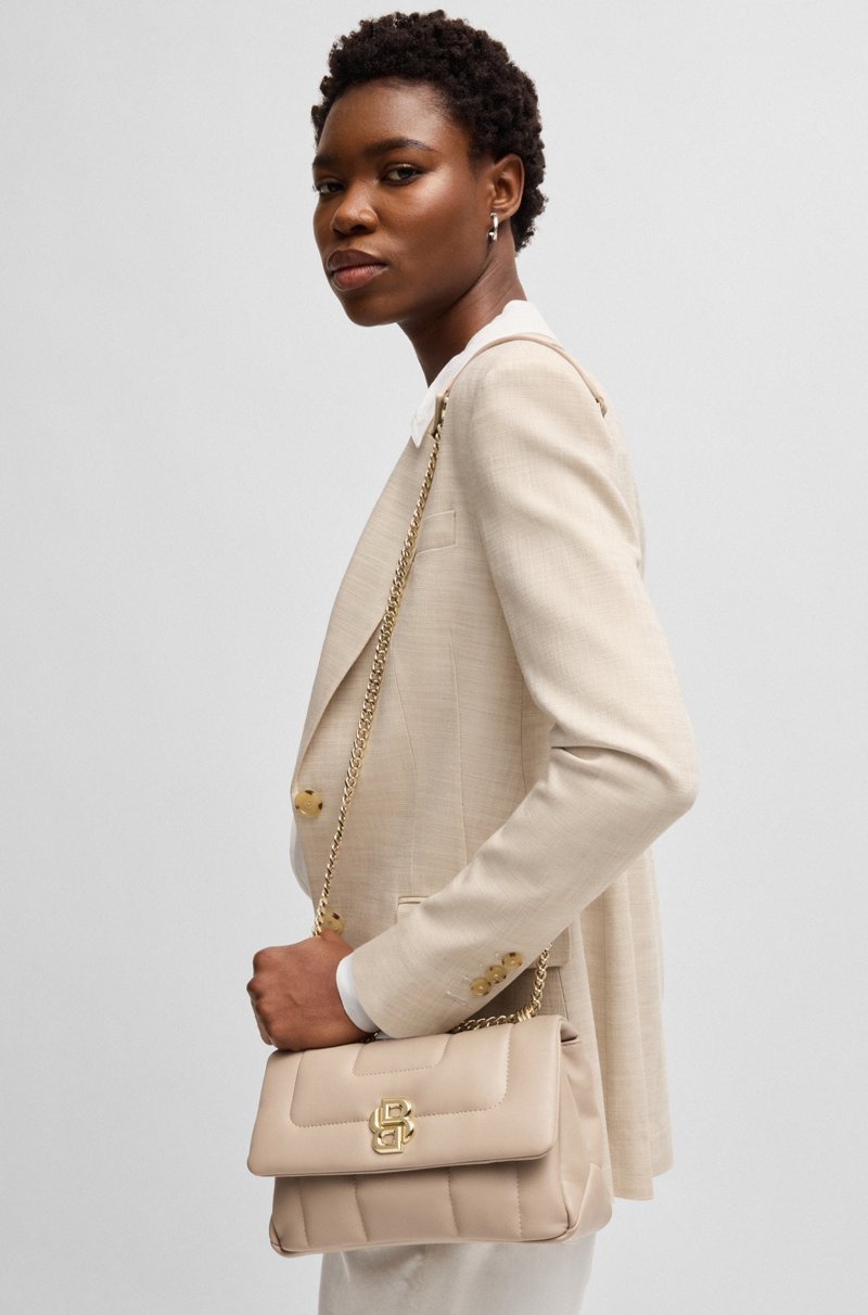 Hugo Boss Bolso bandolera guateado con monograma Double B metálico Solo queda un día