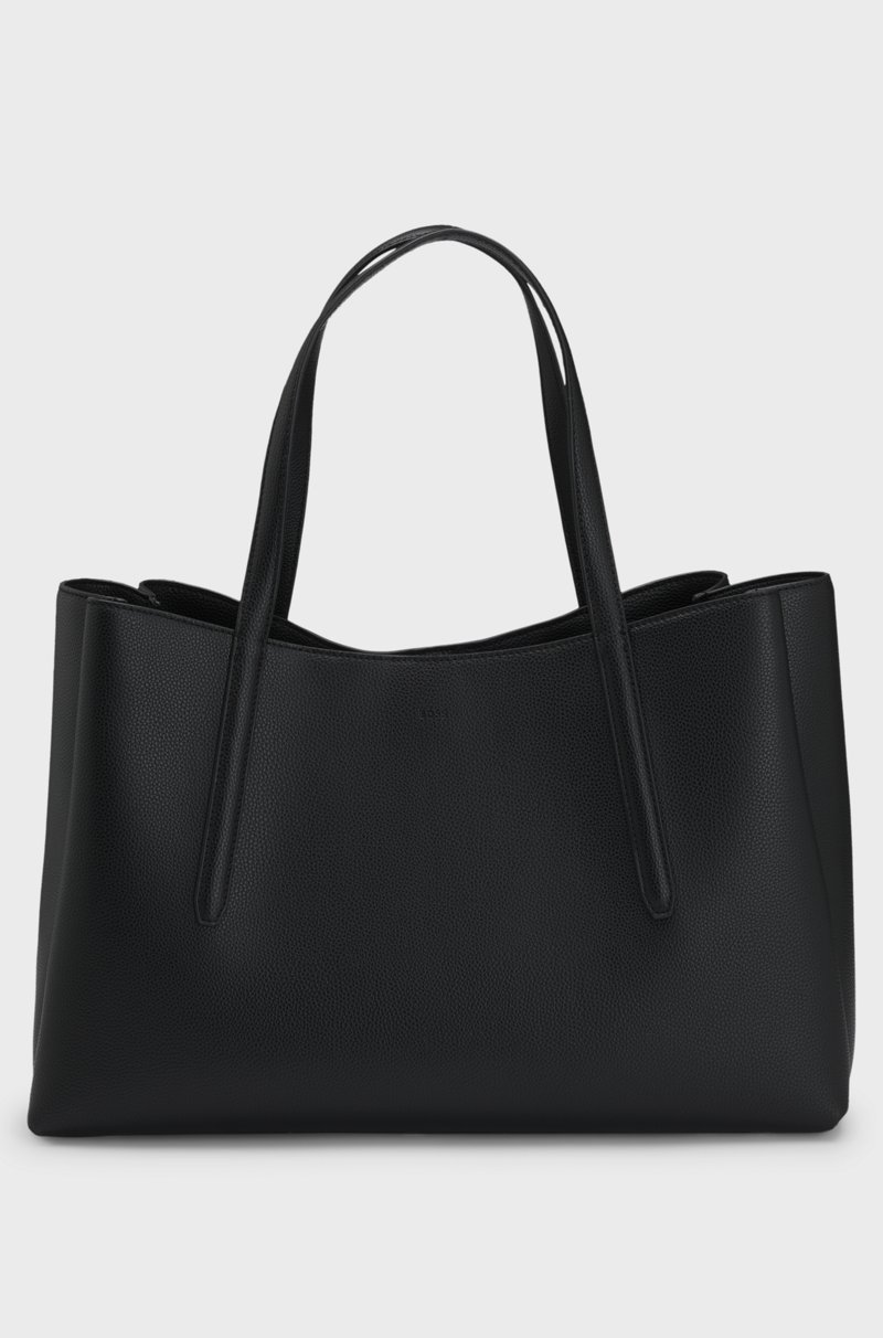 Hugo Boss Bolso tote de piel sintética granulada con monograma Double B Tienda de fábrica