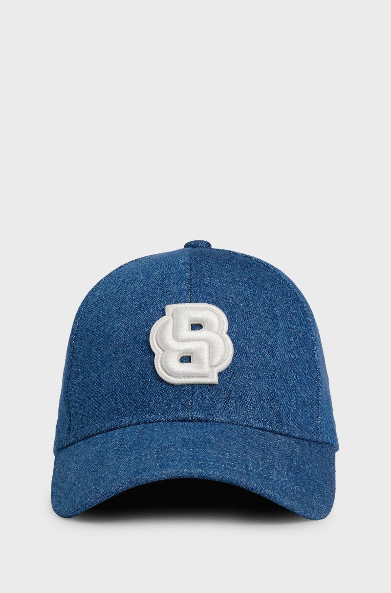 Hugo Boss Gorra de denim azul con monograma Double B Limitado a 3 días