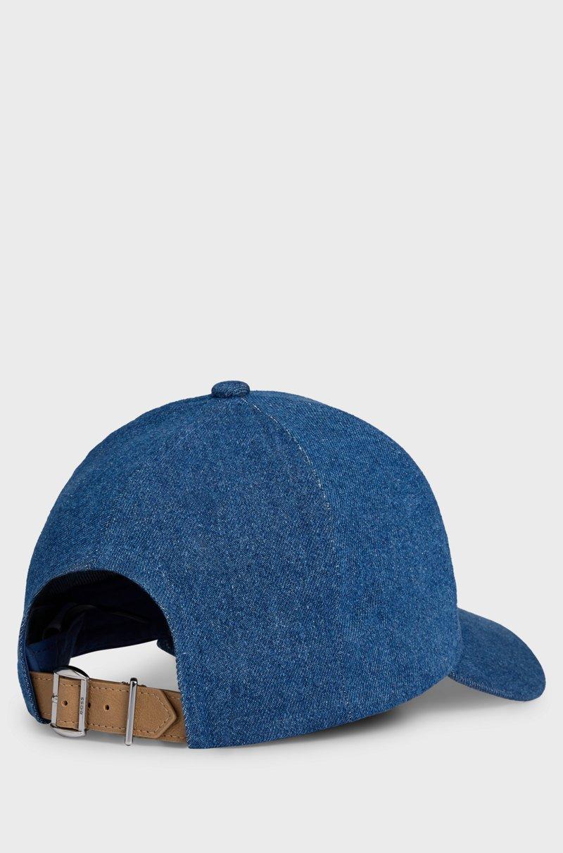 Hugo Boss Gorra de denim azul con monograma Double B Limitado a 3 días