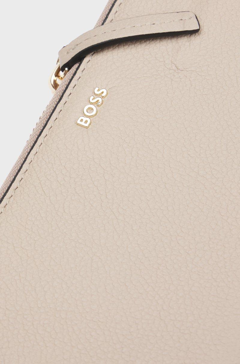 Hugo Boss Cartera en piel de textura granulada con cremallera envolvente y letras de logo Ahorra y exporta