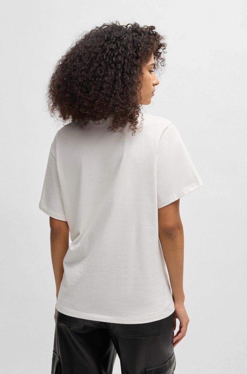 Hugo Boss Camiseta de punto de algodón con estampado gráfico Grandes ahorros
