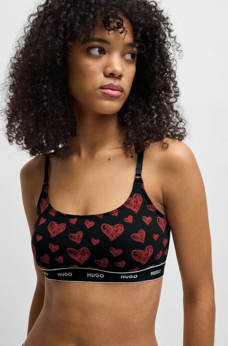 Hugo Boss Paquete de dos bralettes de algodón elástico con logos en la cinta inferior Rebajas de fin de temporada