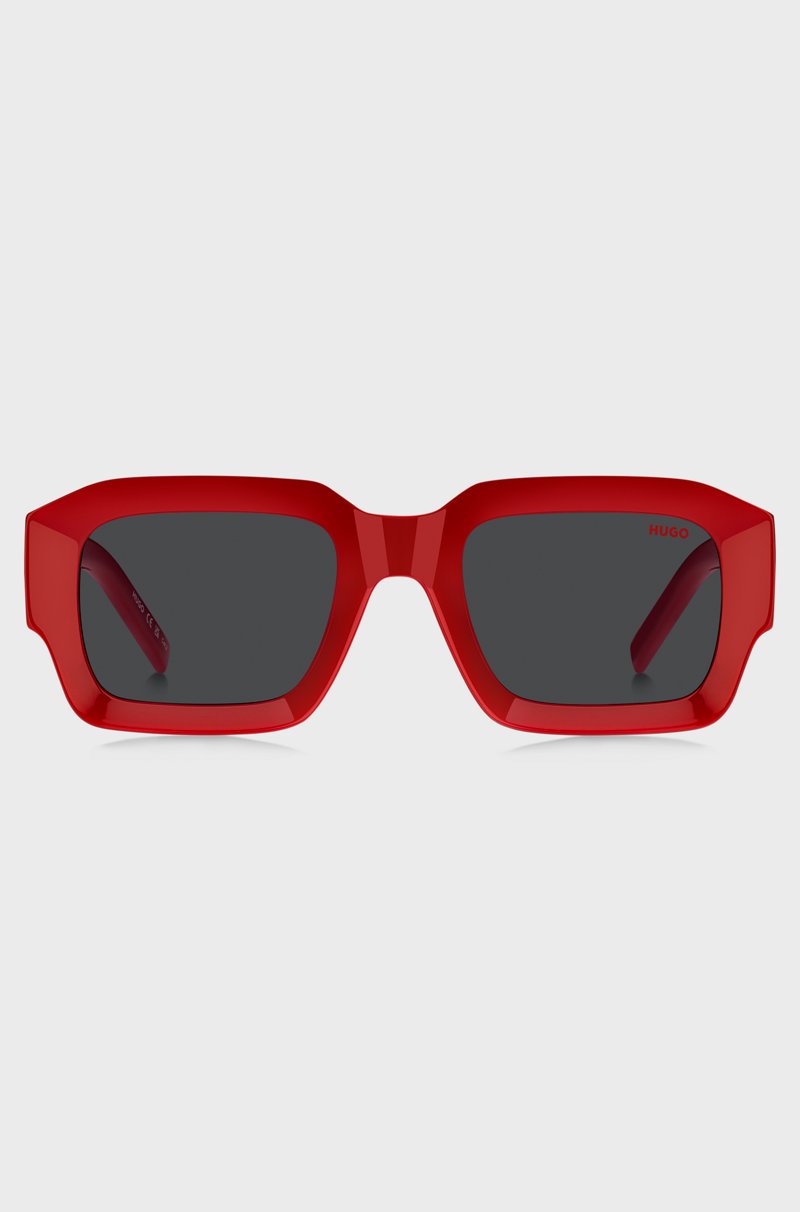 Hugo Boss Gafas de sol rojas con logo apilado en las patillas Devoluciones gratuitas