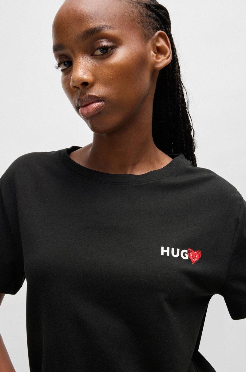 Hugo Boss Camiseta de pijama de mezcla de modal con logo estampado En línea