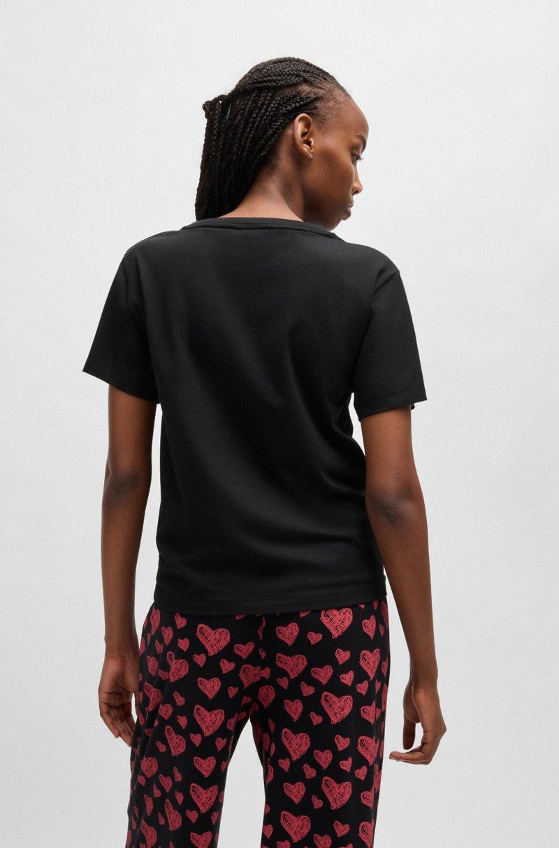 Hugo Boss Camiseta de pijama de mezcla de modal con logo estampado En línea