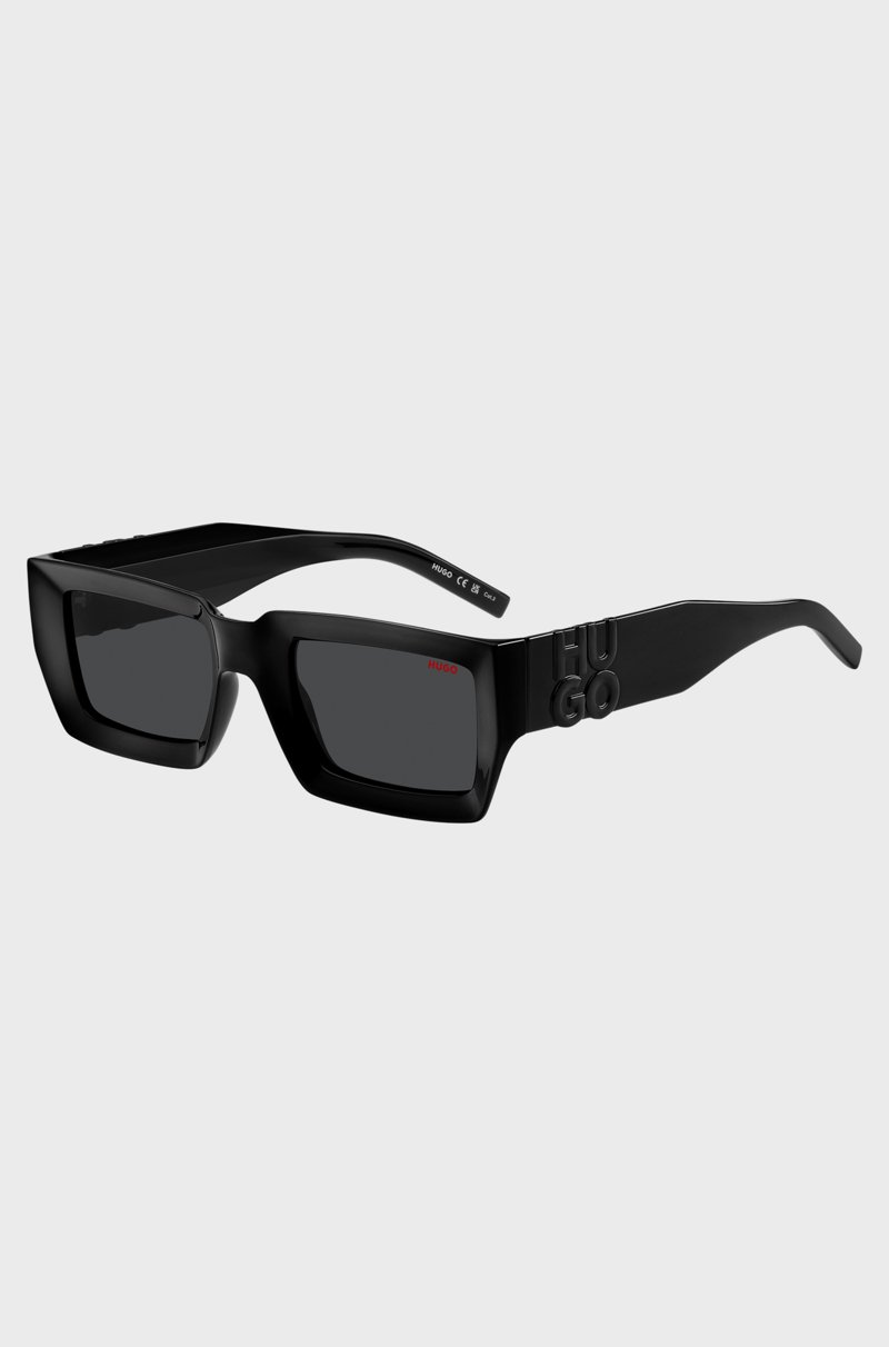 Hugo Boss Gafas de sol negras con logos apilados en las patillas