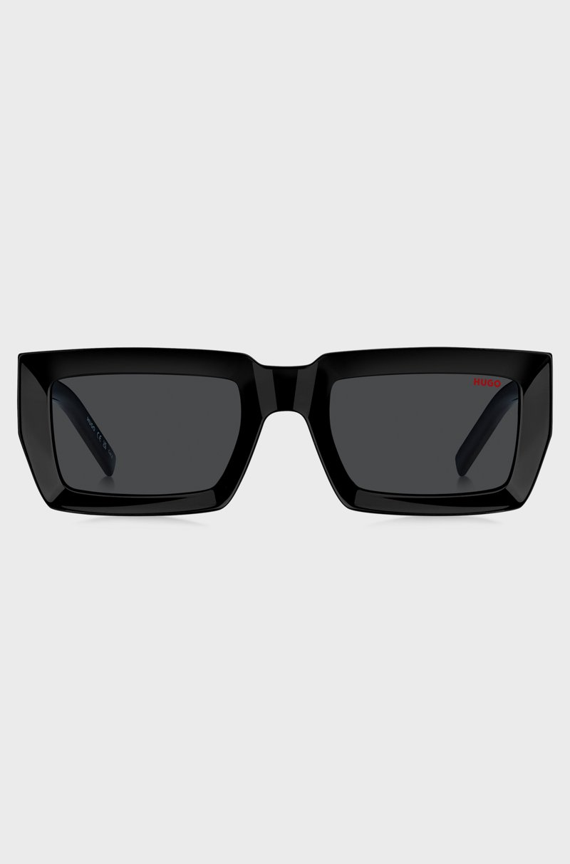 Hugo Boss Gafas de sol negras con logos apilados en las patillas Ofertas
