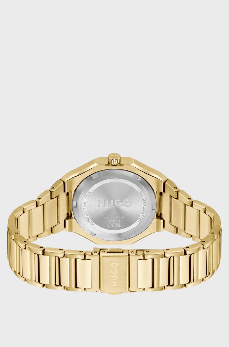 Hugo Boss Reloj dorado con esfera con logos en relieve Los más vendidos