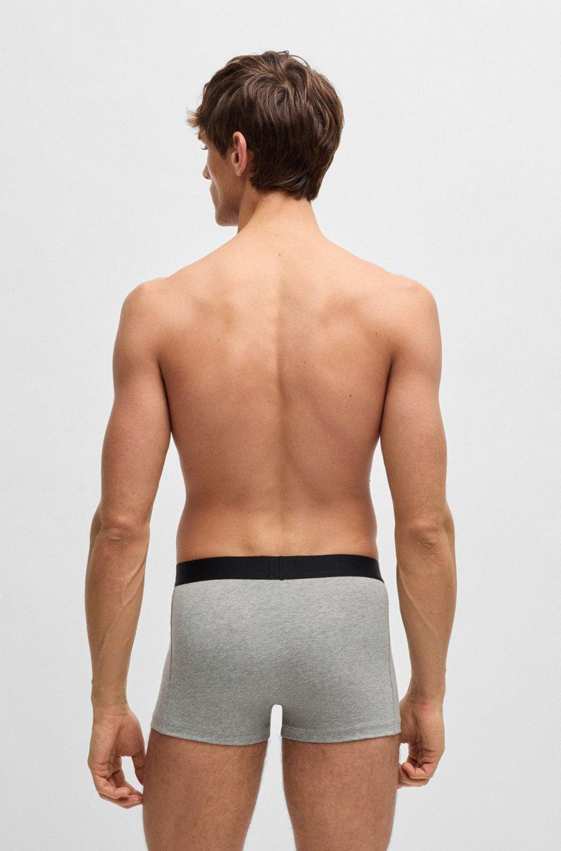 Hugo Boss Paquete de tres calzoncillos de algodón elástico con logo en la cintura Liquidación