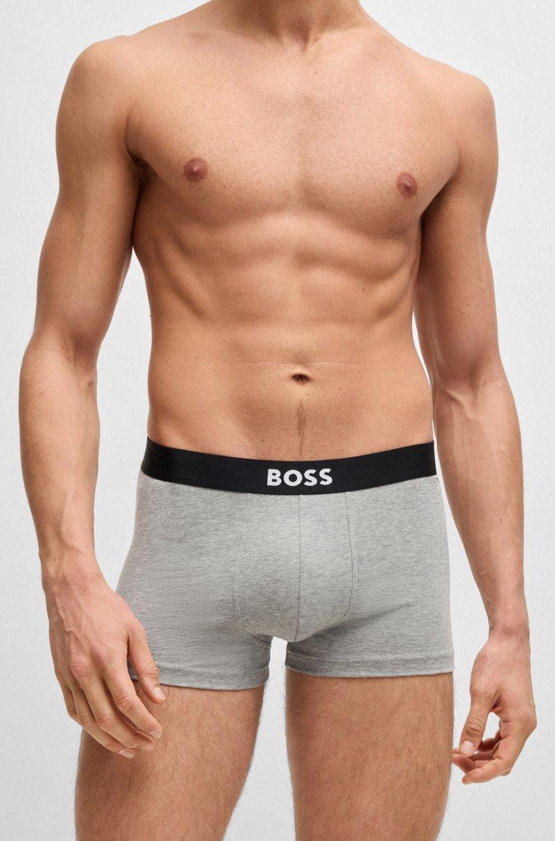 Hugo Boss Paquete de tres calzoncillos de algodón elástico con logo en la cintura Liquidación