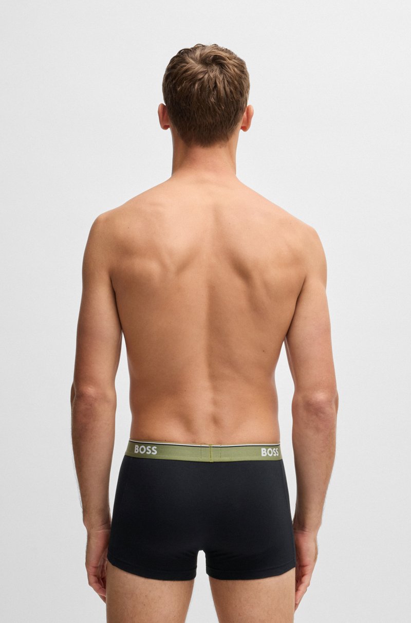 Hugo Boss Paquete de tres calzoncillos en algodón elástico con logo en la cintura Rebajas top