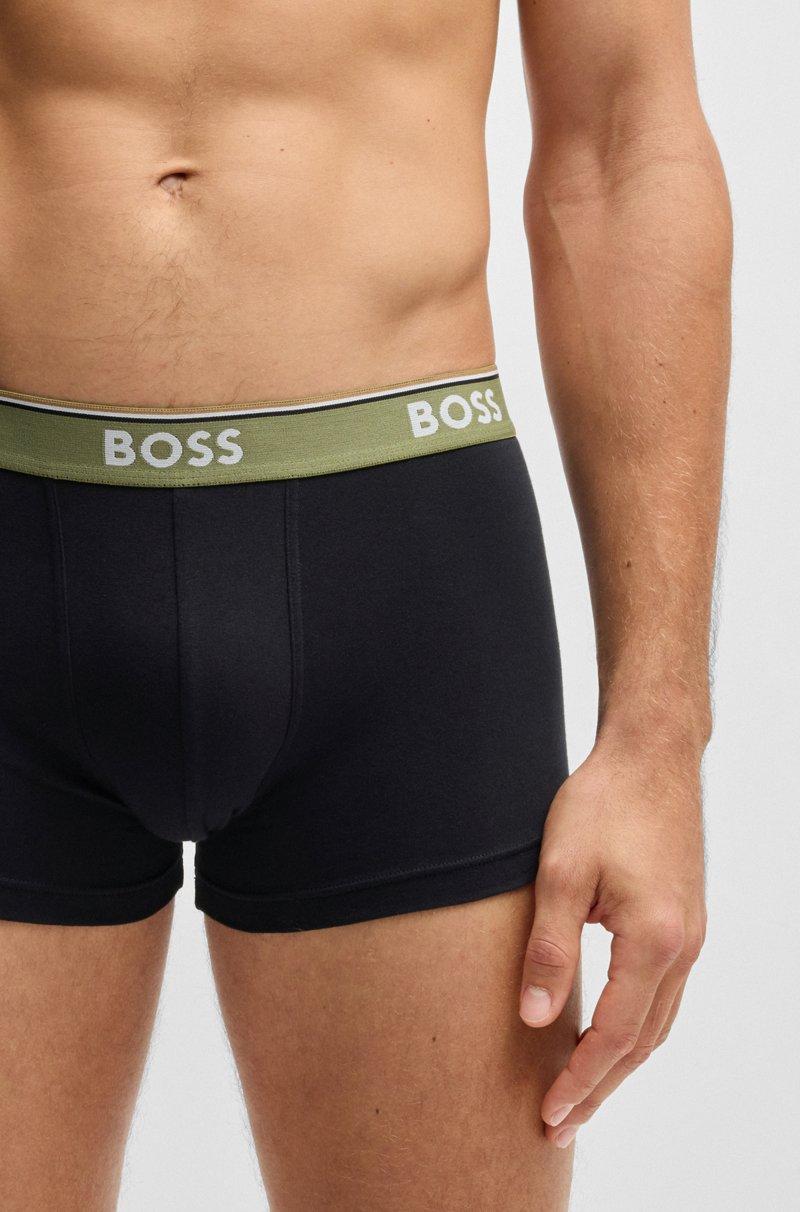 Hugo Boss Paquete de tres calzoncillos en algodón elástico con logo en la cintura Rebajas top