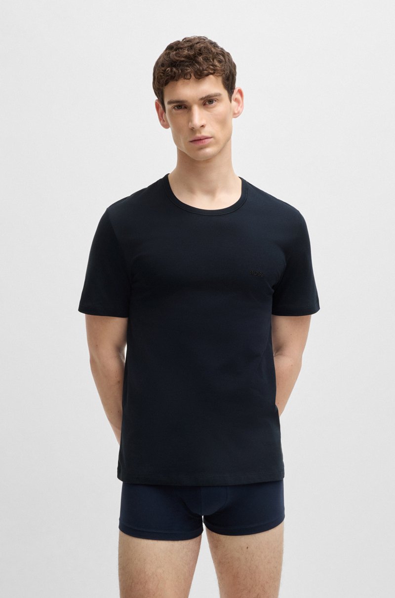Hugo Boss Paquete de tres camisetas interiores con logo en punto de algodón Oferta especial