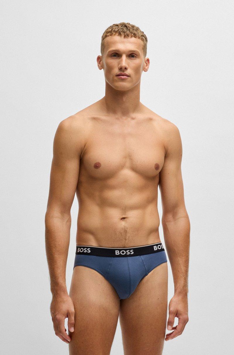 Hugo Boss Paquete de tres calzoncillos slip de algodón elástico con logos en la cintura Envío gratis