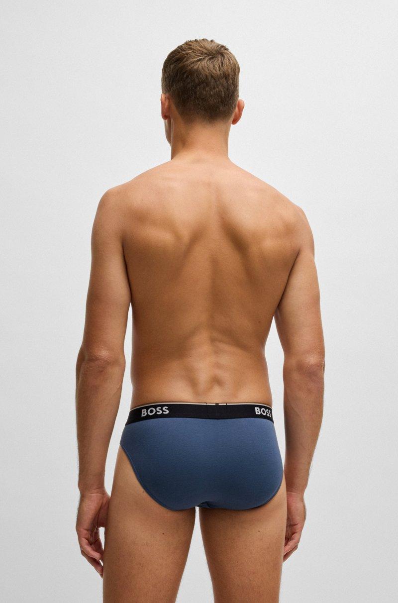 Hugo Boss Paquete de tres calzoncillos slip de algodón elástico con logos en la cintura Envío gratis