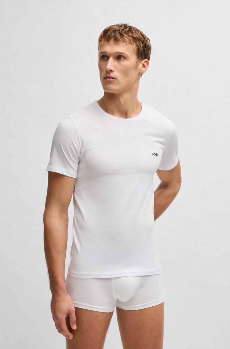 Hugo Boss Paquete de tres camisetas interiores en punto de algodón Últimos 3 días