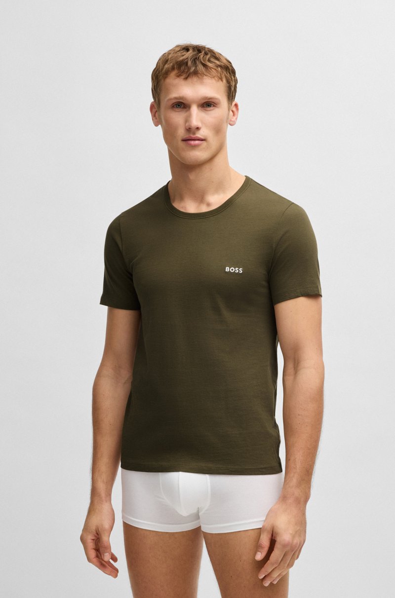 Hugo Boss Paquete de tres camisetas interiores en punto de algodón Últimos 3 días