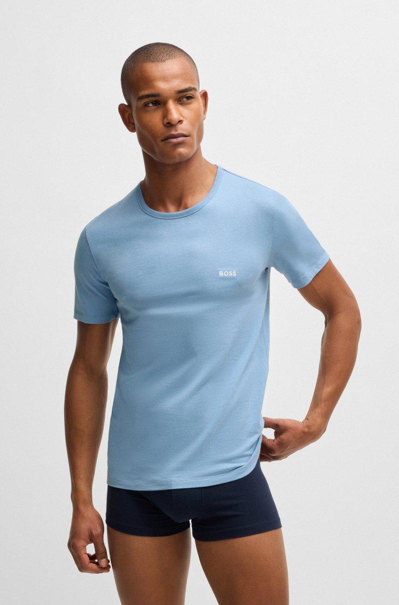 Hugo Boss Paquete de tres camisetas interiores de algodón con logos bordados COMPRAR AHORA