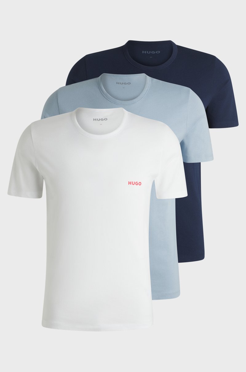 Hugo Boss Paquete de tres camisetas interiores de punto de algodón Últimos 2 días