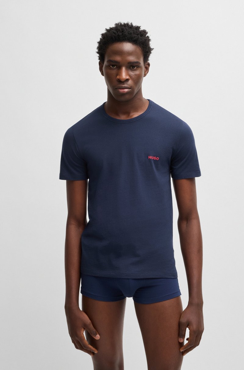 Hugo Boss Paquete de tres camisetas interiores de punto de algodón Últimos 2 días