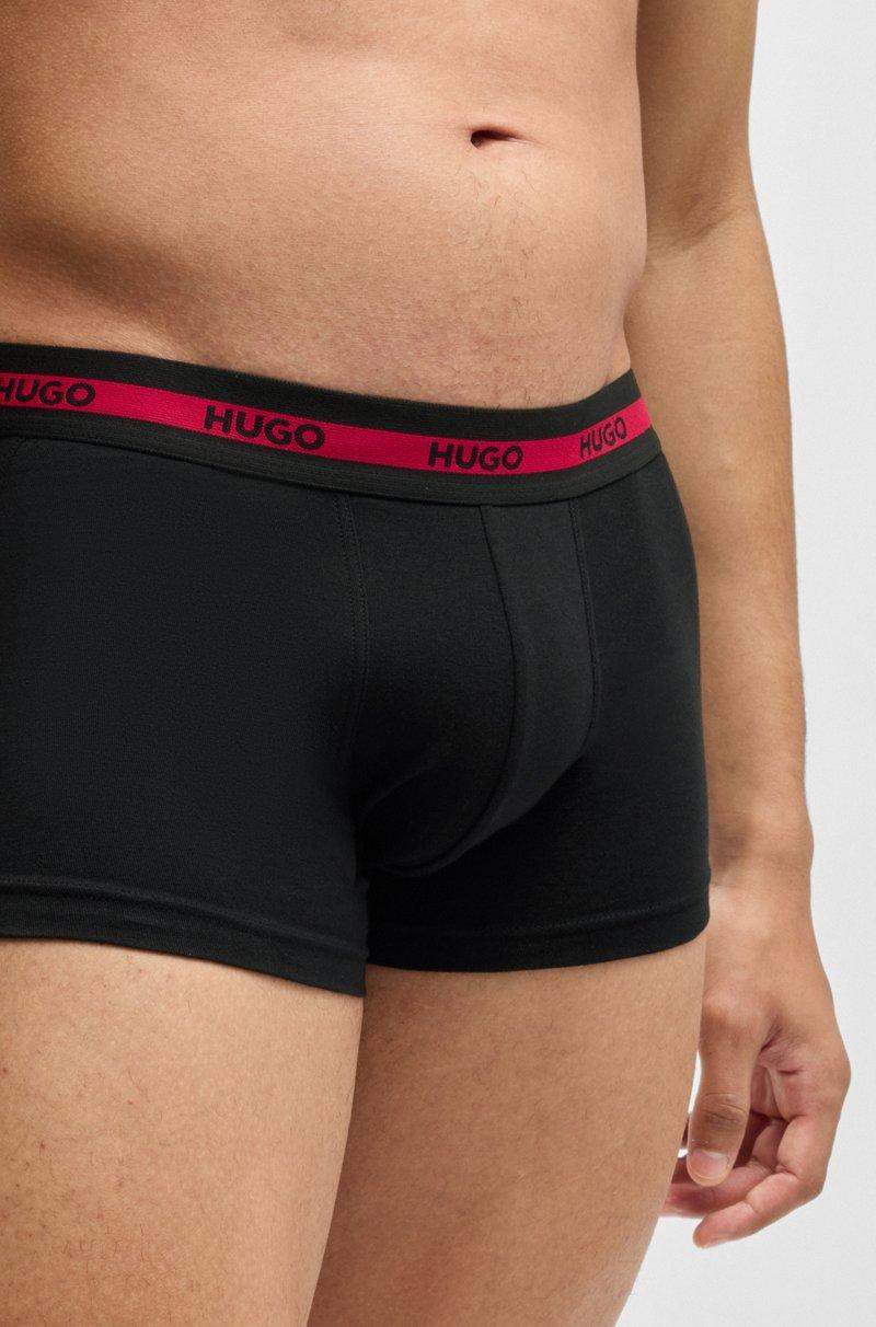 Hugo Boss Paquete de tres calzoncillos en algodón elástico con logo en la cintura Promoción trimestral