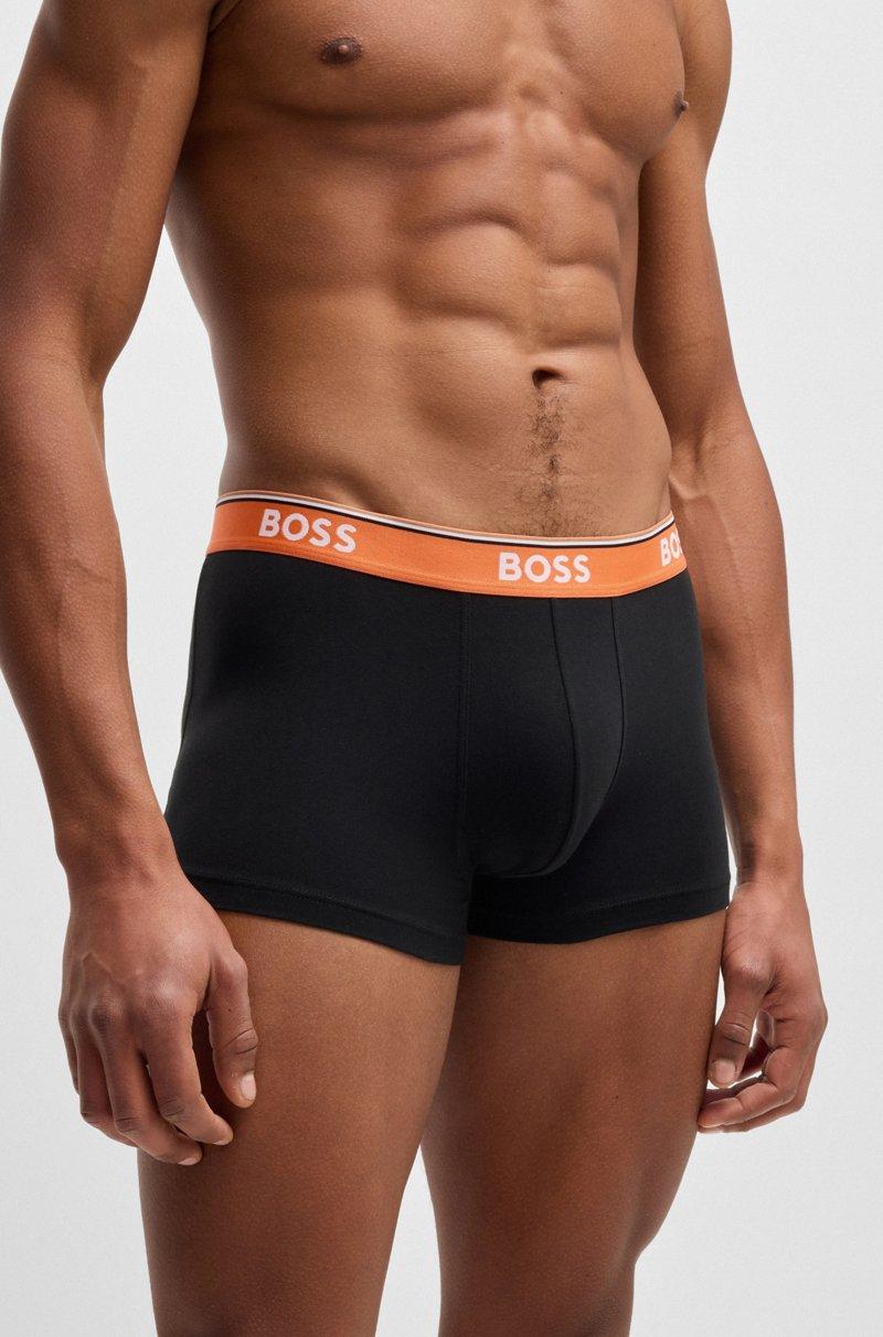 Hugo Boss Paquete de tres calzoncillos de algodón elástico con logos en la cintura Solo queda un día