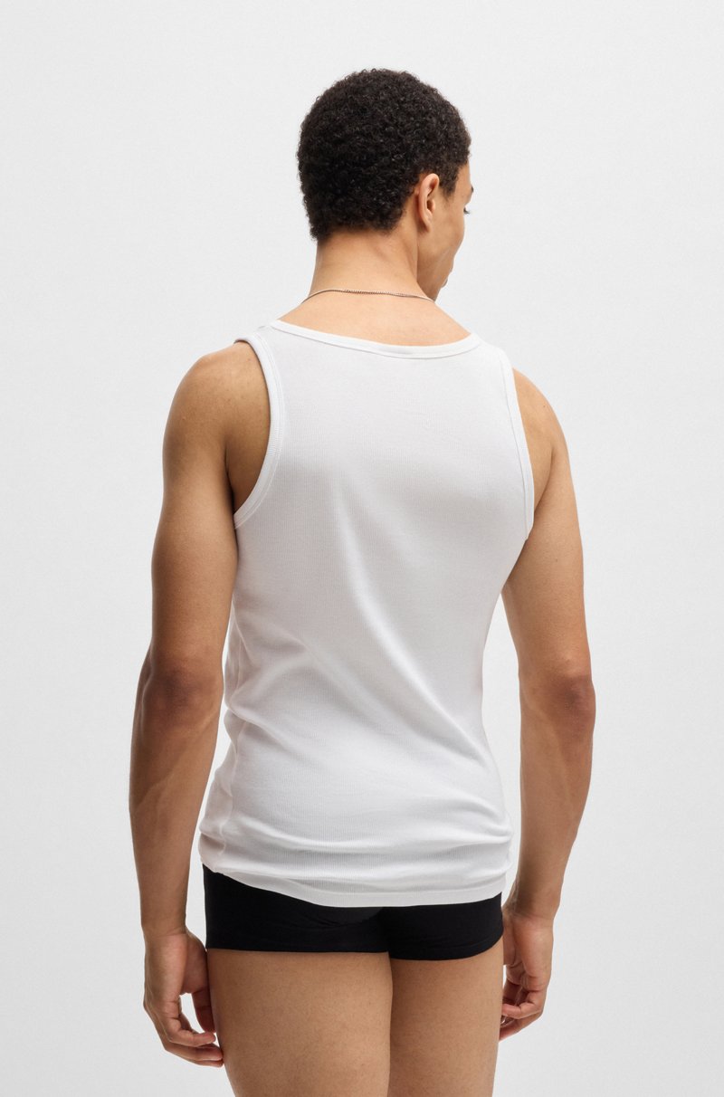 Hugo Boss Paquete de dos camisetas de tirantes de algodón elástico con logo Superdescuento