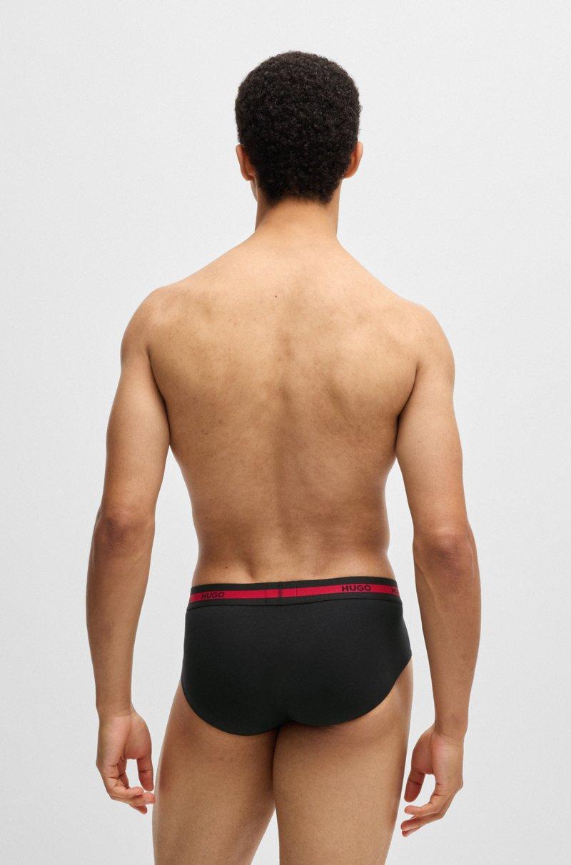 Hugo Boss Paquete de tres calzoncillos slip de algodón elástico con logos en la cintura Grandes descuentos