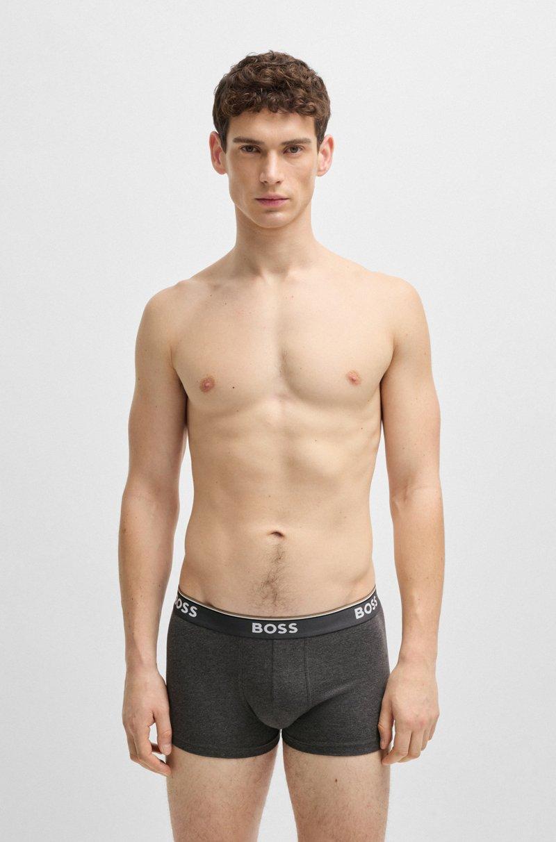 Hugo Boss Paquete de tres calzoncillos de algodón elástico con logo en la cinturilla Liquidación