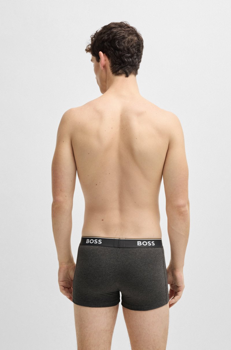 Hugo Boss Paquete de tres calzoncillos de algodón elástico con logo en la cinturilla Liquidación