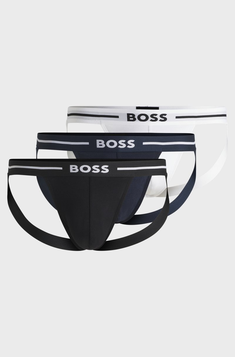 Hugo Boss Paquete de tres calzoncillos suspensorios de algodón elástico
