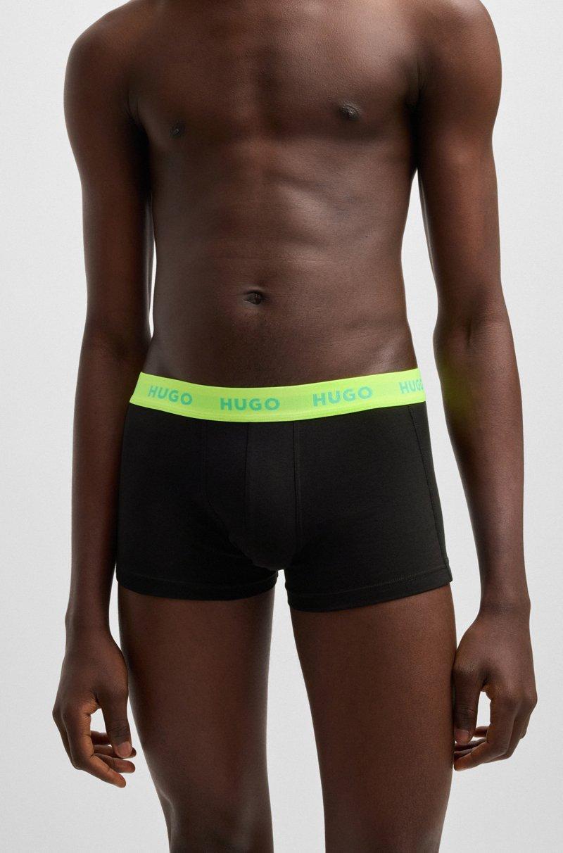 Hugo Boss Paquete de tres calzoncillos de algodón elástico con logos en la cintura Libre de impuestos