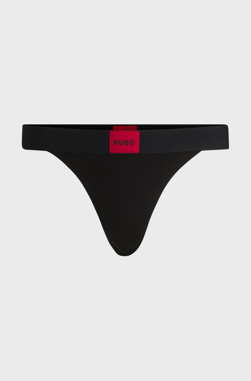 Hugo Boss Tanga de algodón elástico con etiqueta con logo roja Descuentos del mes