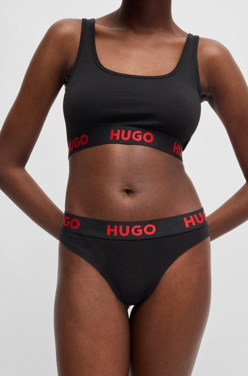 Hugo Boss Tanga de algodón elástico con logo en la cintura Ofertas especiales