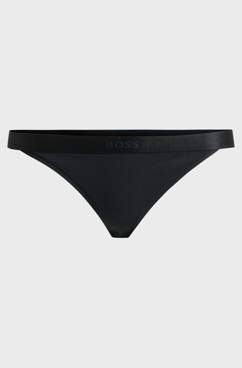 Hugo Boss Tanga de algodón con logo en la cintura Rebajas de fábrica