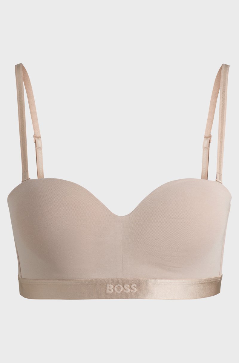 Hugo Boss Sujetador de algodón con cinta de la marca y tirantes desmontables Descuento