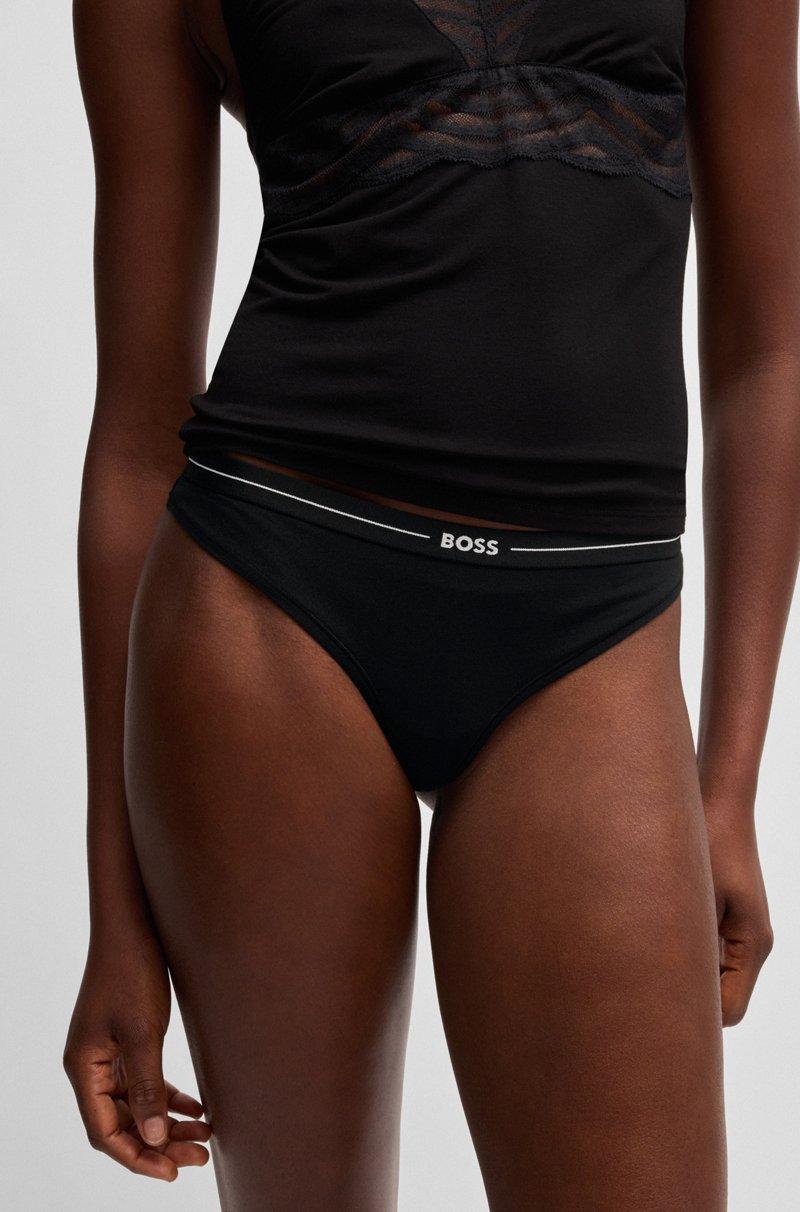 Hugo Boss Paquete de tres tangas de algodón elástico con logo en la cintura Mejor oferta