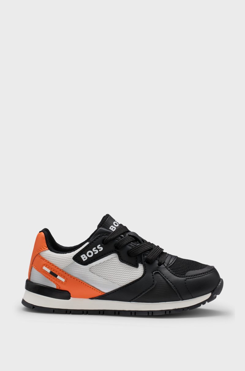 Hugo Boss Deportivas para niños en piel sintética y malla Oferta especial