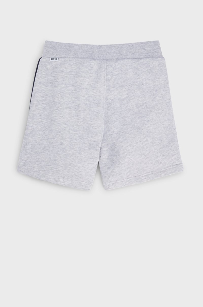 Hugo Boss Shorts para niños en mezcla de algodón con rayas y logo Últimos 2 días