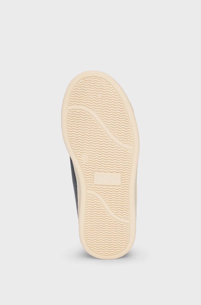 Hugo Boss Deportivas de piel para niños con tiras de cierre por contacto adornadas con la marca Precio de fábrica