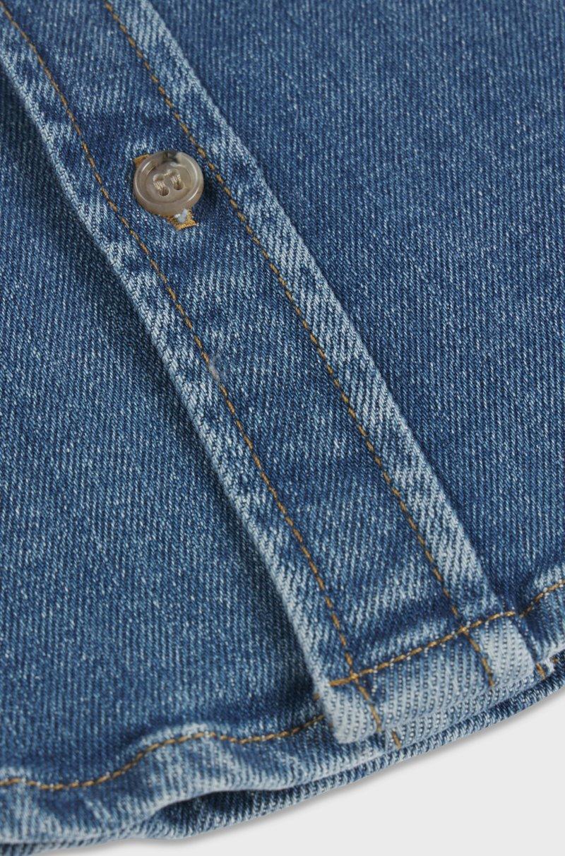 Hugo Boss Camisa de manga larga para niños en denim de algodón elástico Solo queda un día