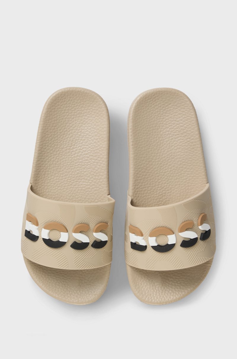 Hugo Boss Chanclas para niños con raya de la marca y logotipo Grandes descuentos