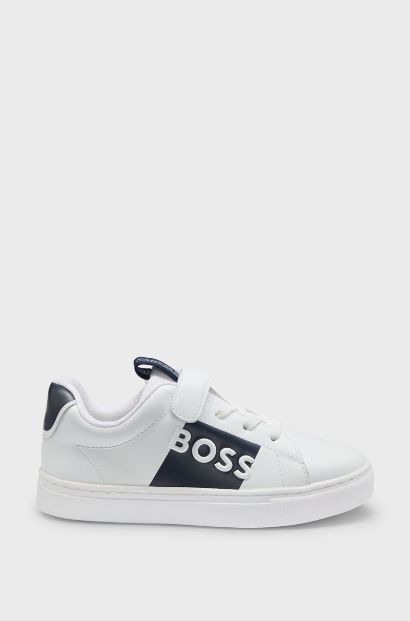 Hugo Boss Deportivas de piel para niños con logo estampado Liquidación