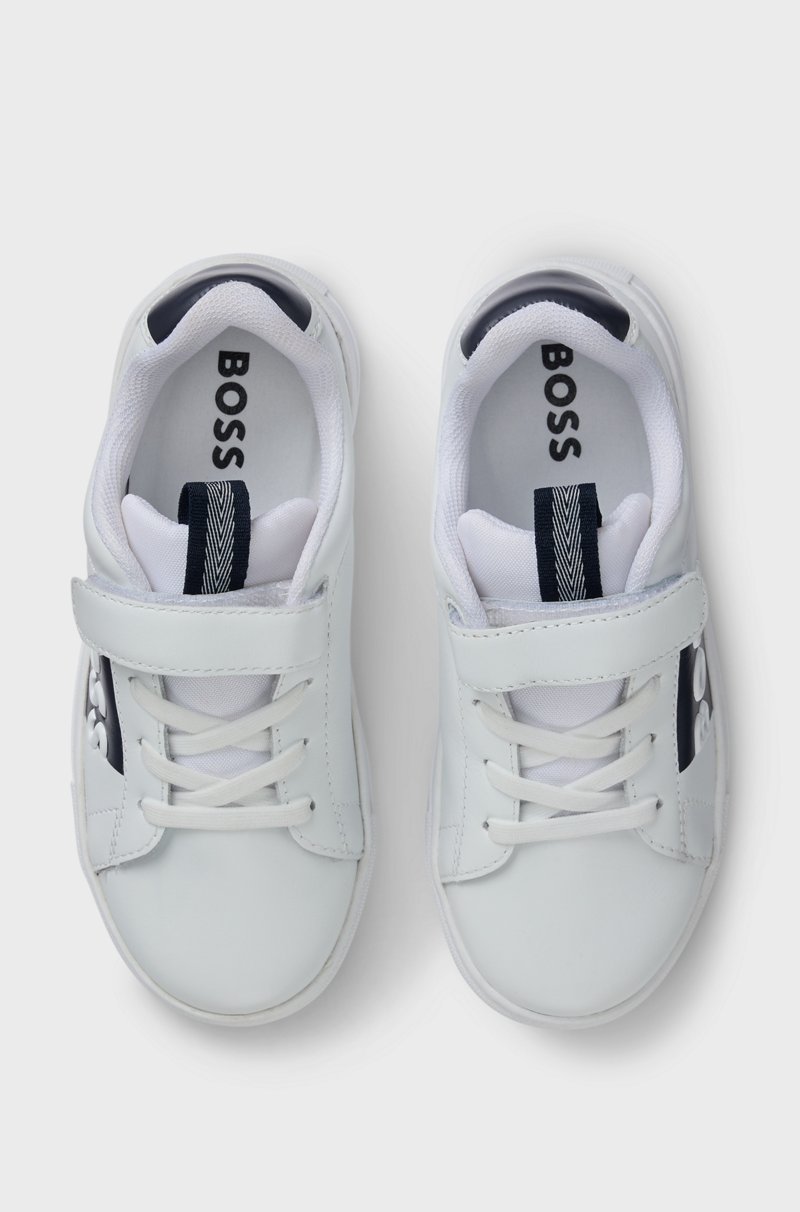 Hugo Boss Deportivas de piel para niños con logo estampado Liquidación