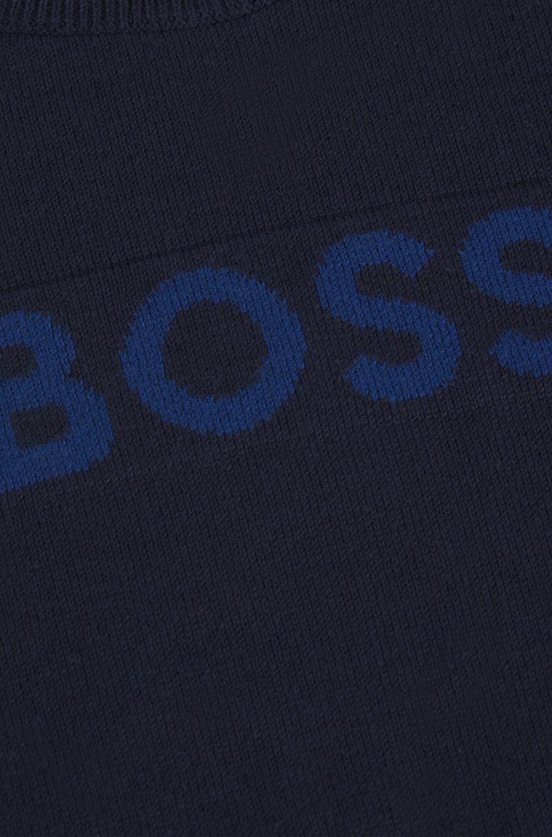 Hugo Boss Jersey de algodón para niños con logo grabado Tienda de fábrica