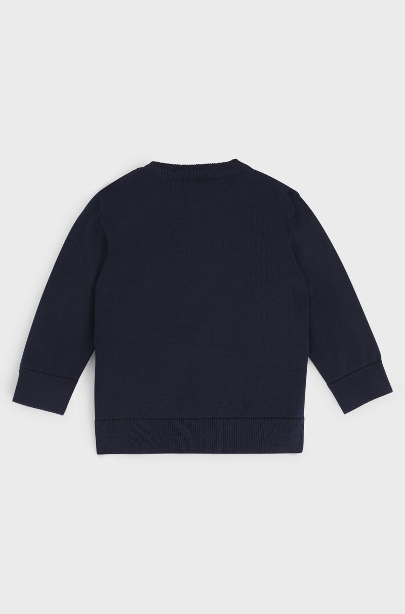 Hugo Boss Jersey de algodón para niños con logo grabado Tienda de fábrica