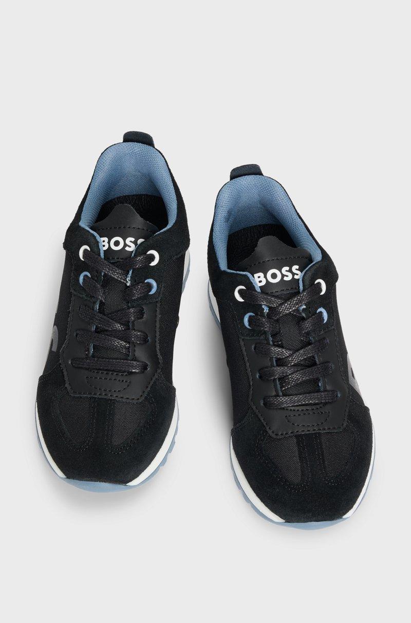 Hugo Boss Deportivas para niños en mezcla de materiales con apliques de piel Ahorra y exporta