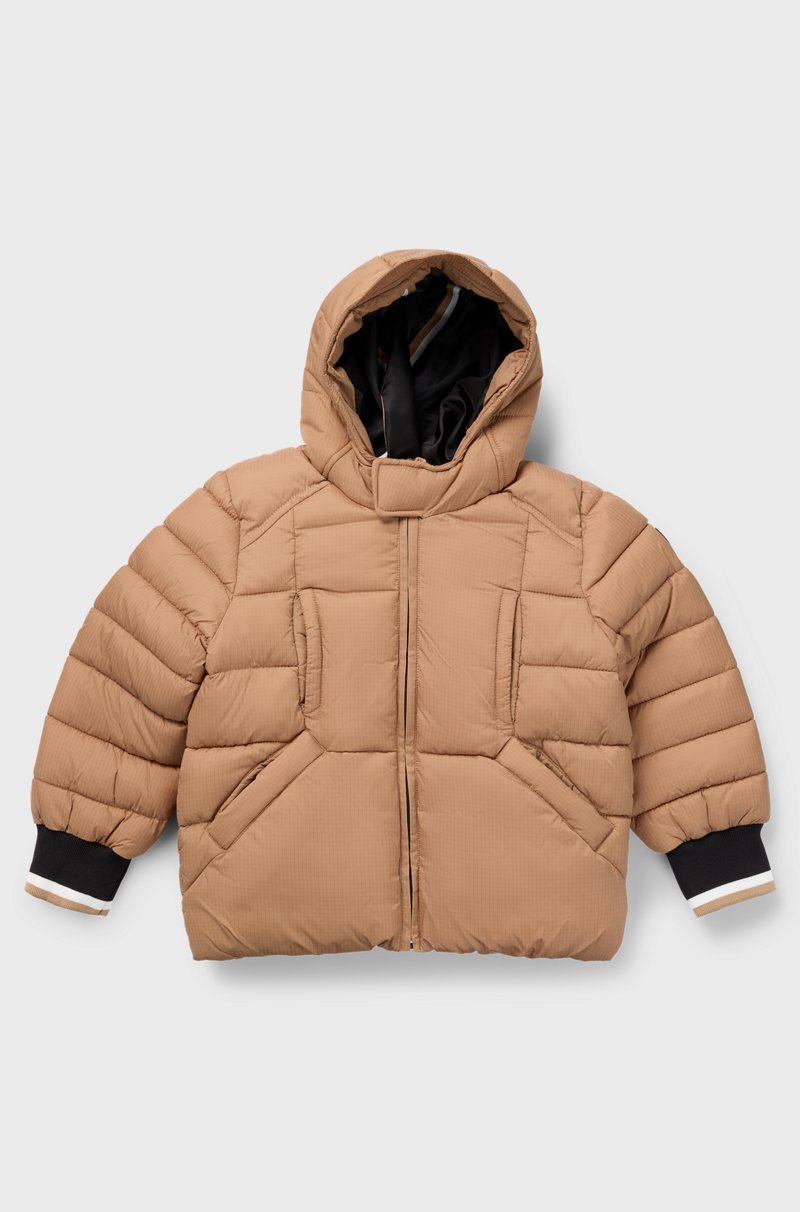 Hugo Boss Chaqueta acolchada para niños con insignia de logo de efecto goma